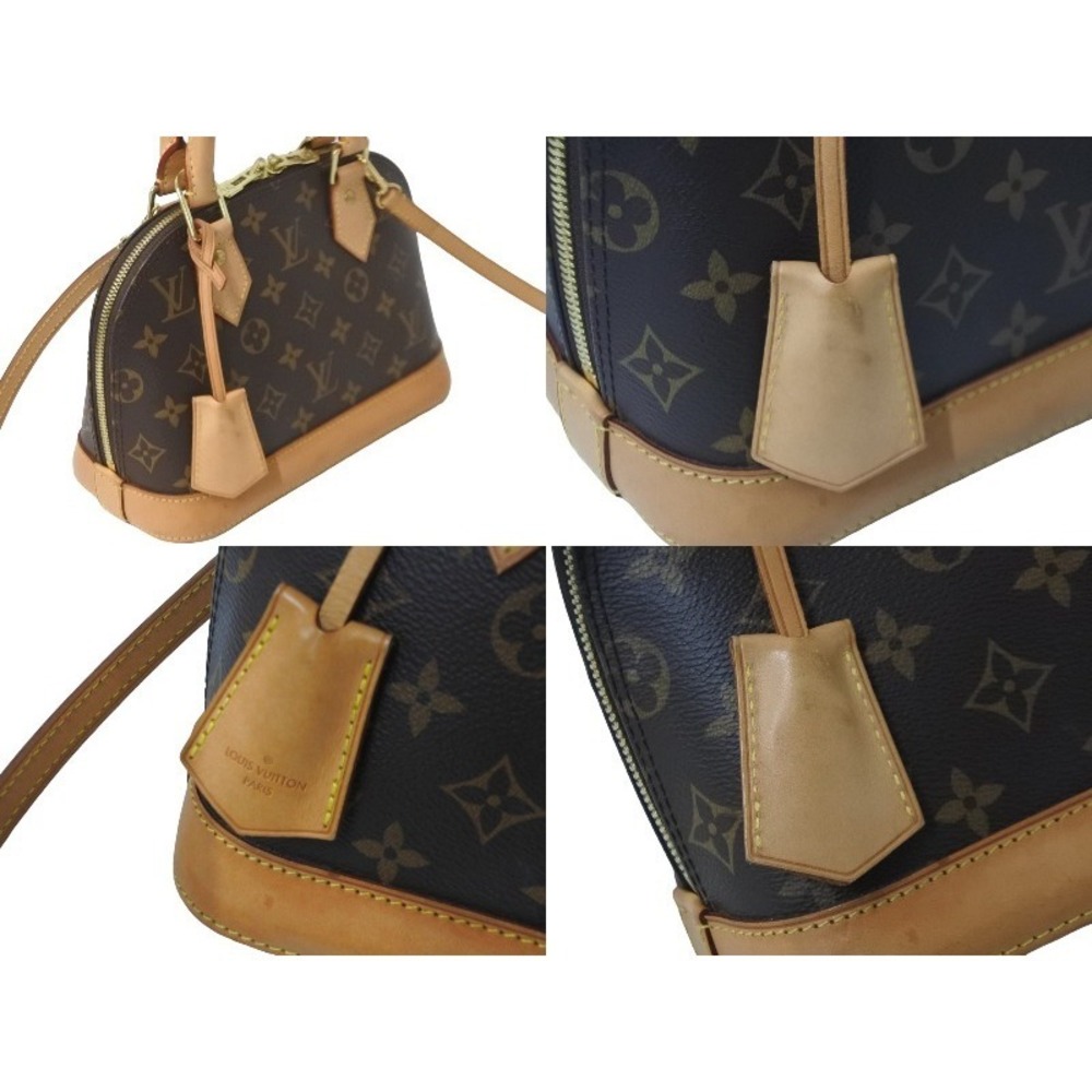 LOUIS VUITTON Alma Monogram Canvas Shoulder Bag Brown - Picture 4 of 8
